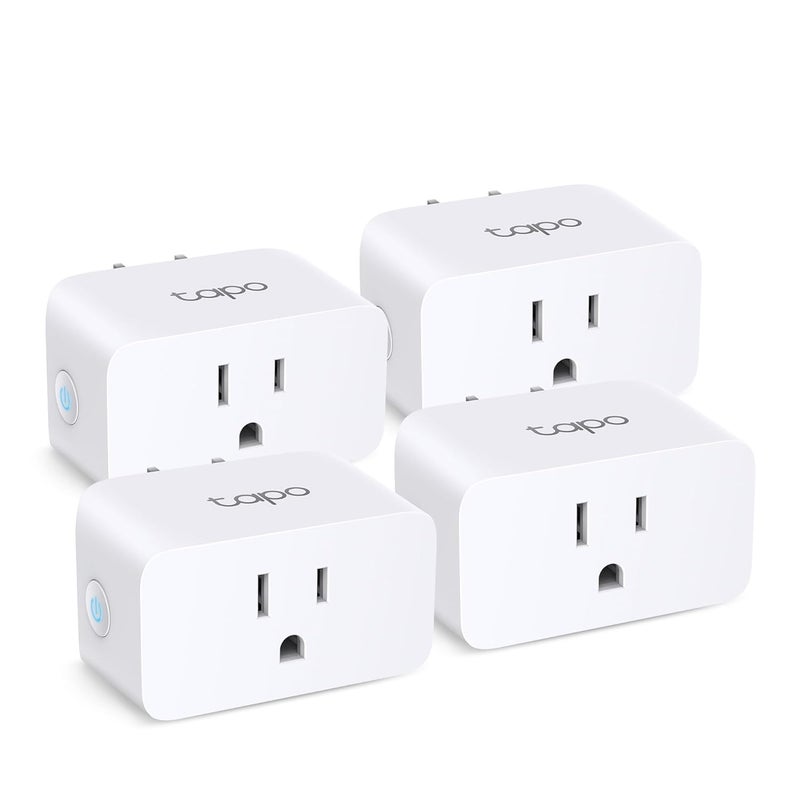 tapo TP-Link Smart Plug Mini, Matter Compatible, Compatible with Alexa, Google Home & Samsung SmartThings, Energy Monitoring, 15A, UL Certified, 2.4G Wi-Fi Only, P110M(4-Pack) - Image 1